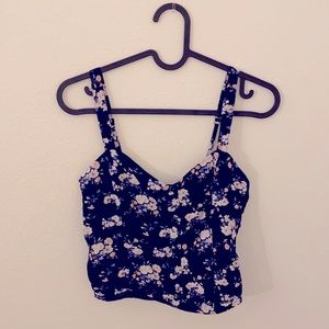 Abercrombie printed floral crop top